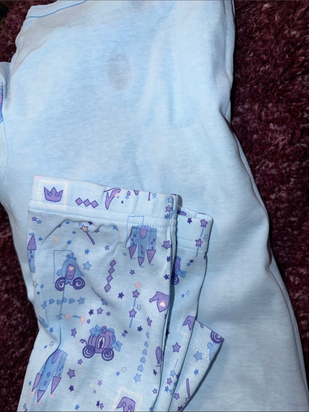 Y2K Disney Cinderella Shimmer 2 piece Set-Girls Pajama -Long sleeve and pants. - Picture 7 of 9